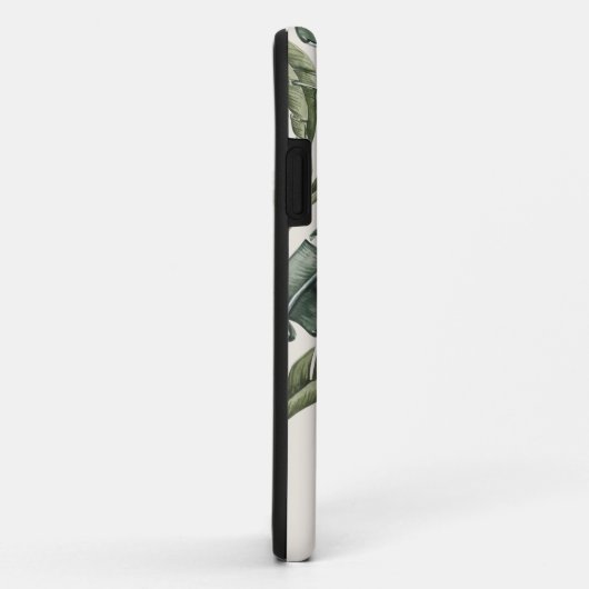 Tropisch blad gepersonaliseerd initiaal Case-Mate iPhone case (Achterkant/rechts)