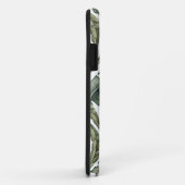 Tropisch blad gepersonaliseerde naamsstatus Case-Mate iPhone case (Achterkant/rechts)