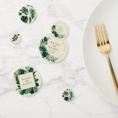 Tropisch blad groen & bladeren bruiloft tafel confetti (Groep)