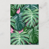 Tropisch blad Groene en weelderige eenvoudige RSVP (Achterkant)