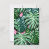 Tropisch blad Groene en weelderige RSVP (Achterkant)