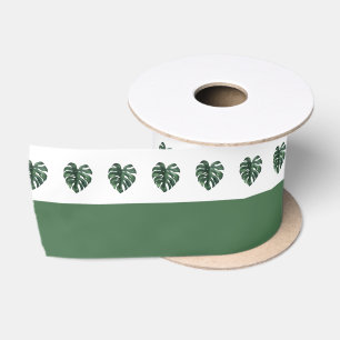 Tropisch blad groene Monstera trouw lint