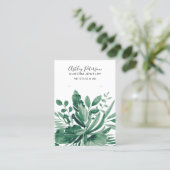 Tropisch blad groene sieraden oorbel display visitekaartje (Staand voorkant)