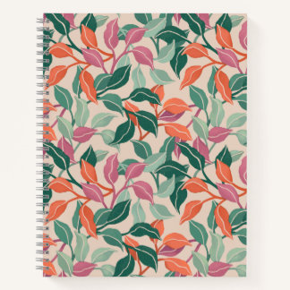 Tropisch blad koraalgroen botanisch chic journaal notitieboek