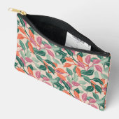 Tropisch blad koraalgroen botanisch chic vrouwelij etui (Open)