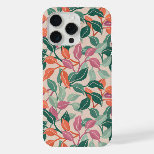 Tropisch blad koraalgroen botanische stijlvolle ch iPhone 15 pro max case