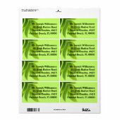 Tropisch blad Lime Groene Aangepaste Verzendlabels Etiket (Full Sheet)