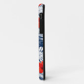 Tropisch blad met rode bloem Hibiscus Case-Mate iPhone Case (Achterkant/links)