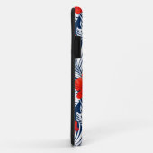 Tropisch blad met rode bloem Hibiscus Case-Mate iPhone Case (Achterkant/rechts)