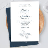 Tropisch blad Minimale bruiloft Bewaar de datum I Kaart