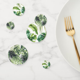 Tropisch Blad Mix Botanische Tuin Groene Beplantin Confetti