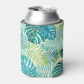 Tropisch blad Monstera naadloos ontwerp Blikjeskoeler (Blikje Voorkant)