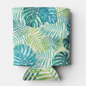 Tropisch blad Monstera naadloos ontwerp Blikjeskoeler (Achterkant)