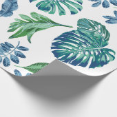 Tropisch blad Monstera Waterverf Cadeaupapier (Hoek)