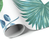 Tropisch blad Monstera Waterverf Cadeaupapier (Rol Hoek)