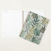 Tropisch blad Naadloos Patroon – Groen & Goud Bota Planner (Display)