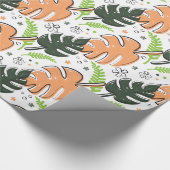 tropisch blad, omslagpapier cadeaupapier (Hoek)
