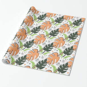 tropisch blad, omslagpapier cadeaupapier