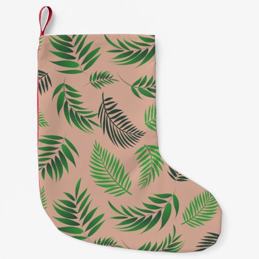 Tropisch Blad Patroon 10 Kleine Kerstsok (Voorkant)