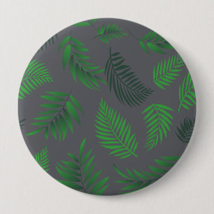 Tropisch Blad Patroon 13 Ronde Button 4,0 Cm