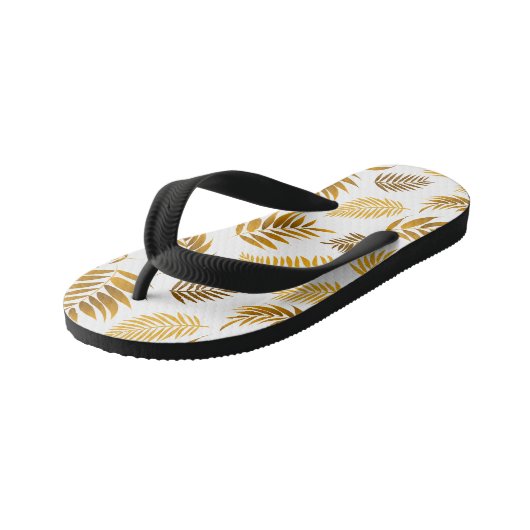 Tropisch Blad Patroon 22 Kinder Teenslippers (Schuin)