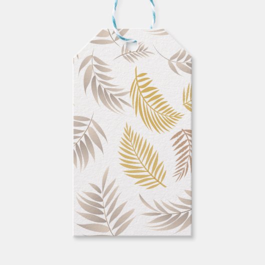 Tropisch Blad Patroon 7 Cadeaulabel (Voorkant)