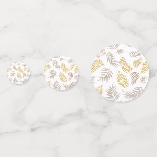 Tropisch Blad Patroon 7 Confetti (Achterkanten)