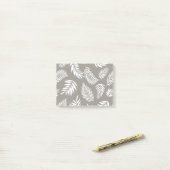 Tropisch Blad Patroon 9 Post-it® Notes (Op bureau)