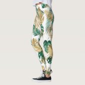 Tropisch Blad Patroon Leggings (Links)