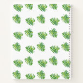 Tropisch Blad Patroon Monogram Notitieboek (Achterkant)