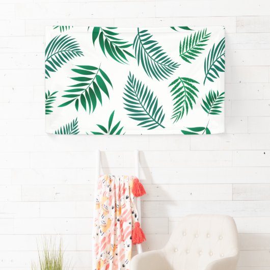 Tropisch Blad Patroon Spandoek (Insitu)