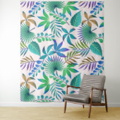 Tropisch blad patroon wandtapijt wandkleed (In situ)