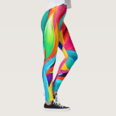 Tropisch blad Tapestry Painting Leggings (Rechts)