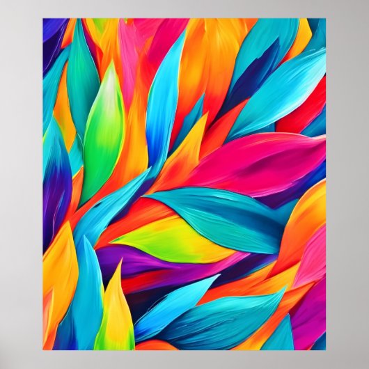 Tropisch blad Tapestry Painting Poster (Voorkant)