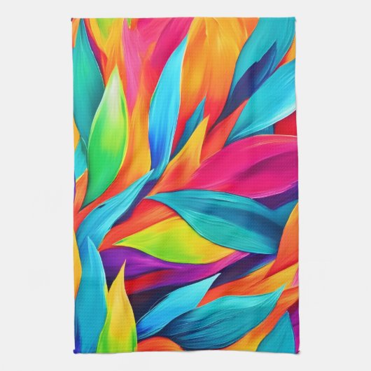 Tropisch blad Tapestry Painting Theedoek (Verticaal)