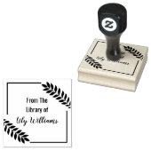 Tropisch blad uit de bibliotheek van de boekenplaa rubberstempel (Gestempeld)