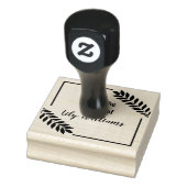 Tropisch blad uit de bibliotheek van de boekenplaa rubberstempel (Stempel)