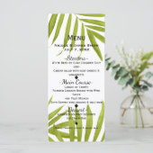 Tropisch blad zomer elegante trouwmenu menu (Staand voorkant)