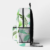 tropisch blad zomer palm bladeren groen patroon bedrukte rugzak (Rechts)