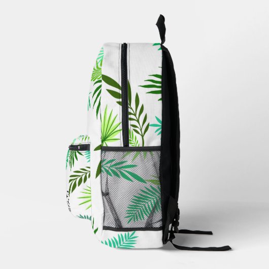 tropisch blad zomer palm bladeren groen patroon bedrukte rugzak (Rechts)