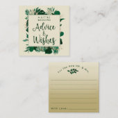 Tropisch Bladblad Bruiloft Advies & Wensen Notitiekaartje (Voorkant / Achterkant)