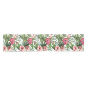 Tropisch bladerblad van hibiscus korte tafelloper (Horizontaal)