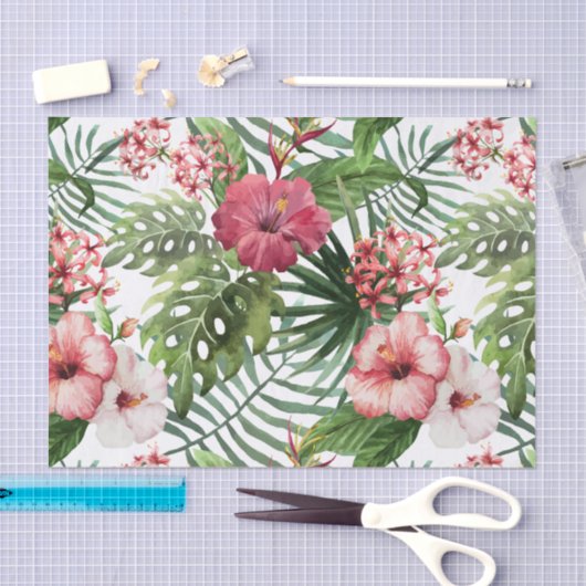 Tropisch bladerblad van hibiscus tissuepapier (Craft)