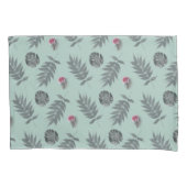 Tropisch bladeren en bloemenpatroon kussensloop (Voorkant-Links)