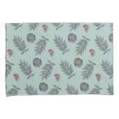 Tropisch bladeren en bloemenpatroon kussensloop (Voorkant-Rechts)