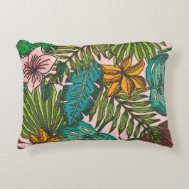 Tropisch Bladeren Patroon - Boho Bloemendecoratie Accent Kussen