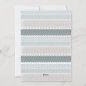 Tropisch Bladeren Stof Blauw Goud Kerstfeest Feestdagenkaart (Achterkant)