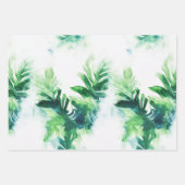 Tropisch bladgroen botanisch huis plant inpakpapier vel (Voorkant 3)