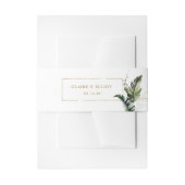 Tropisch Bladgroen Goud Bruiloft Uitnodigingen Wikkel (Voorkant Voorbeeld)