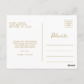 Tropisch Bladgroen Gouden Bruiloft Dank u Briefkaart (Achterkant)